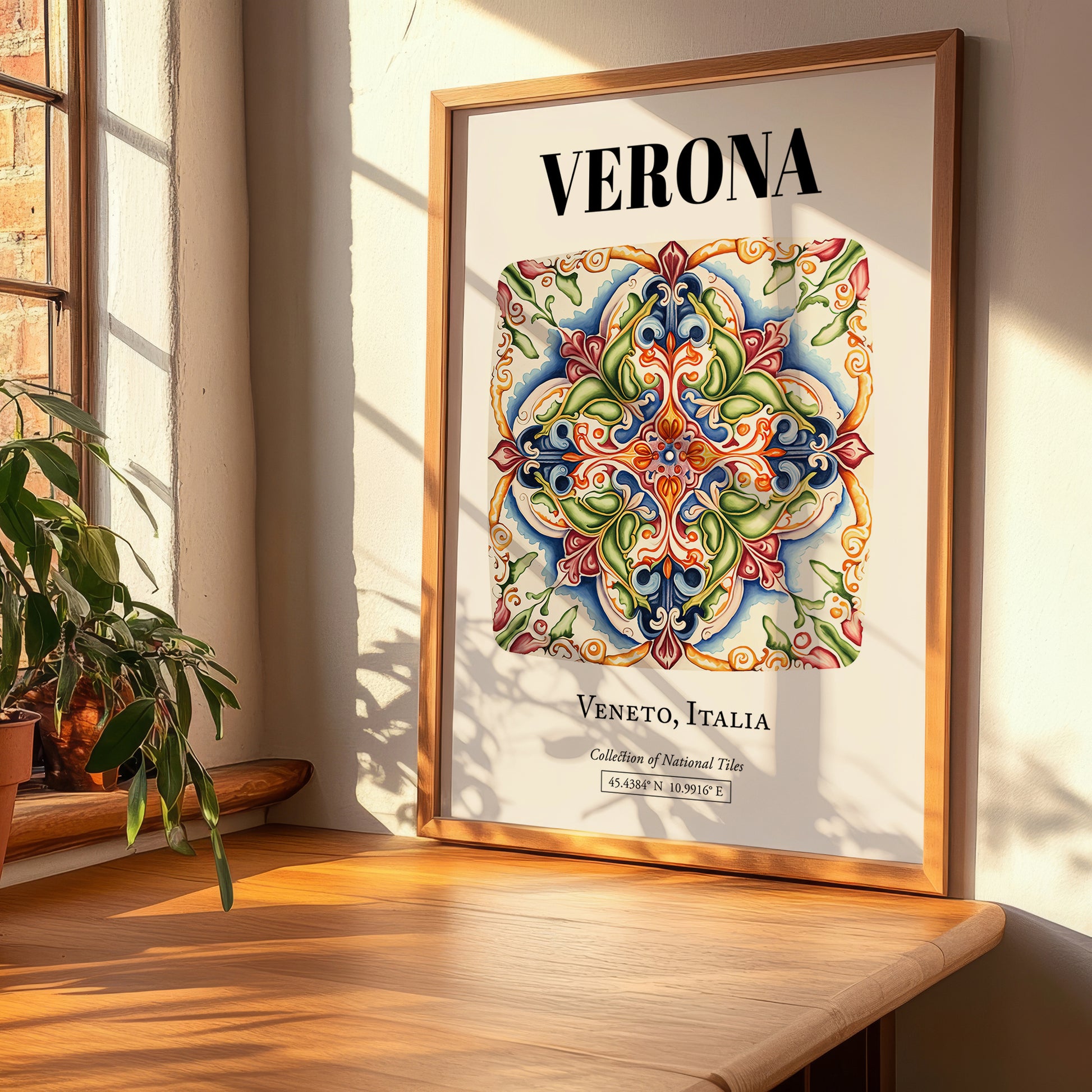 Verona, Italy – Cultural Heritage Wall Art, clean layout with no caption