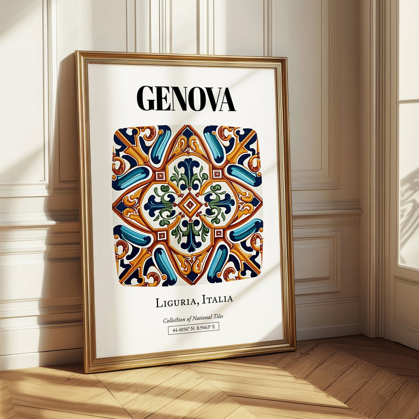 Genova, Italy – Travel Print, styled in a charming Paris street view