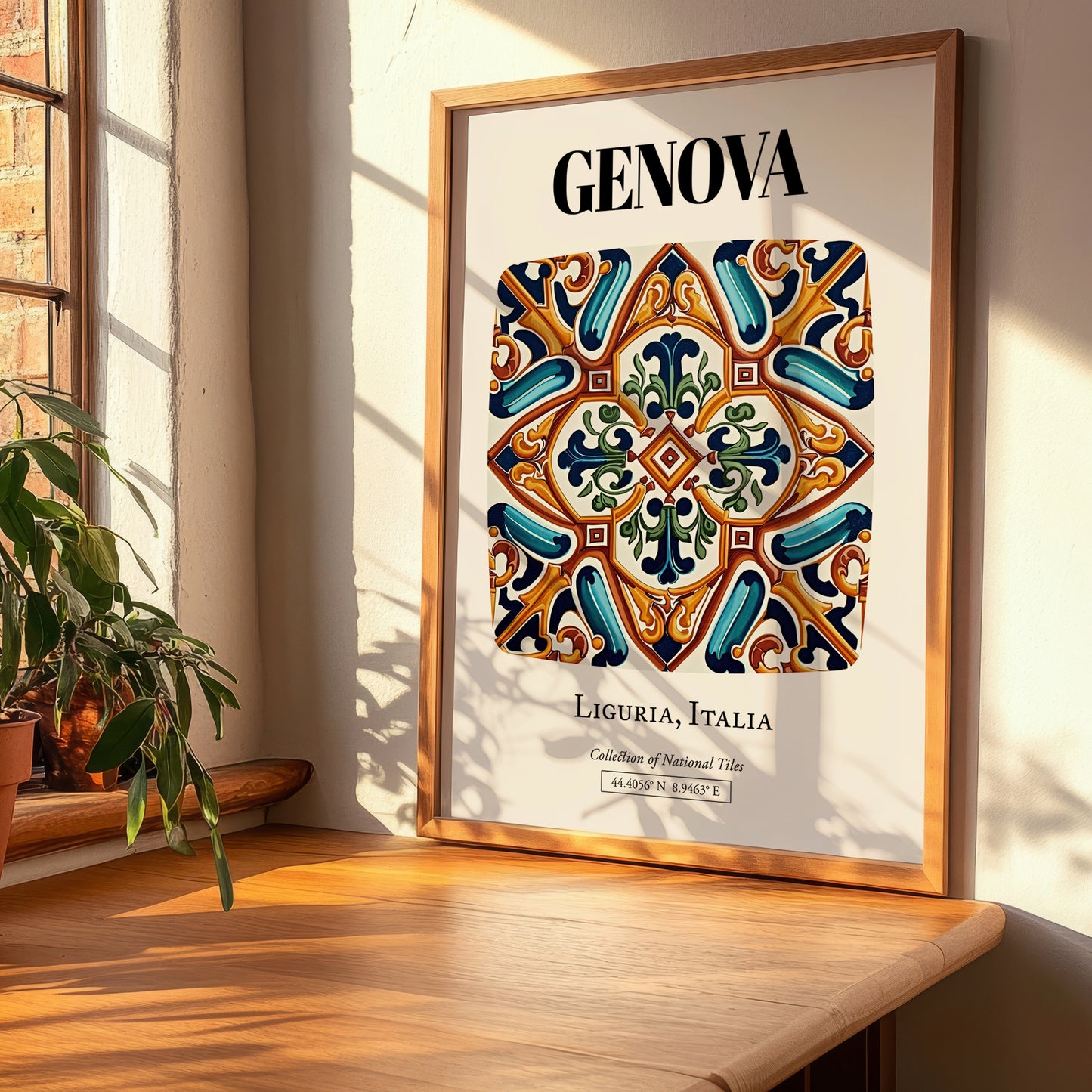 Genova, Italy – Travel Print, clean layout with no caption