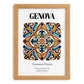 Genova, Italy – Travel Print, set in oak frame