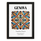 Genova, Italy – Travel Print, in sleek black frame