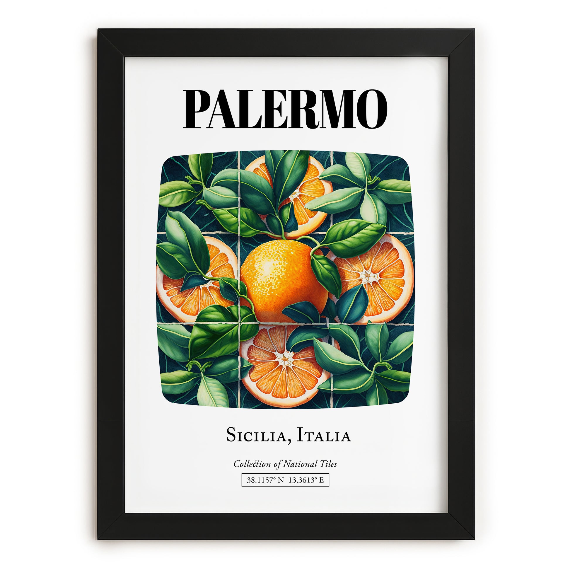Palermo, Italy – Travel Print, in sleek black frame