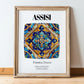 Assisi, Italy – Travel Poster, in wooden frame leaning on the floor