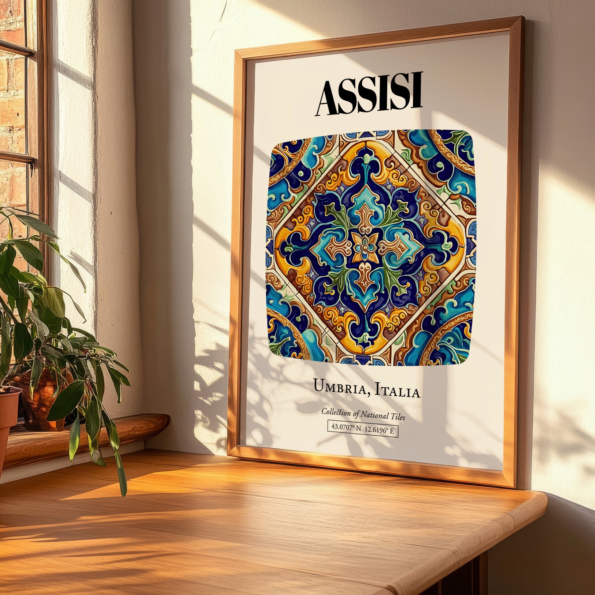 Assisi, Italy – Travel Poster, clean layout with no caption