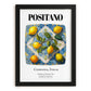 Positano, Italy – Travel Poster, in sleek black frame