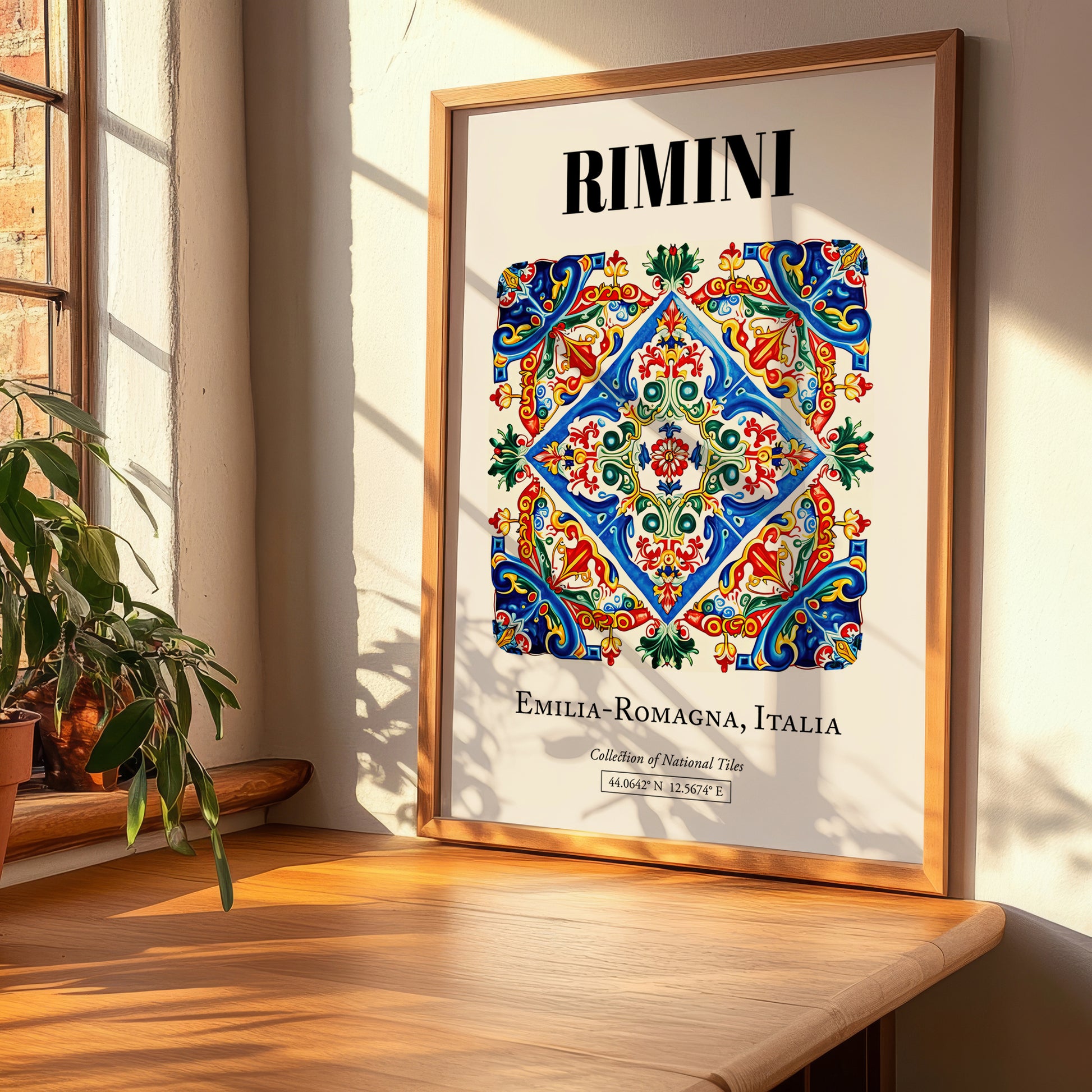 Rimini, Italy – Illustrated Travel Poster, clean layout with no caption