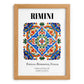 Rimini, Italy – Illustrated Travel Poster, set in oak frame