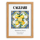 Cagliari, Italy – World Travel Art, set in oak frame