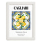 Cagliari, Italy – World Travel Art, placed in minimal white frame