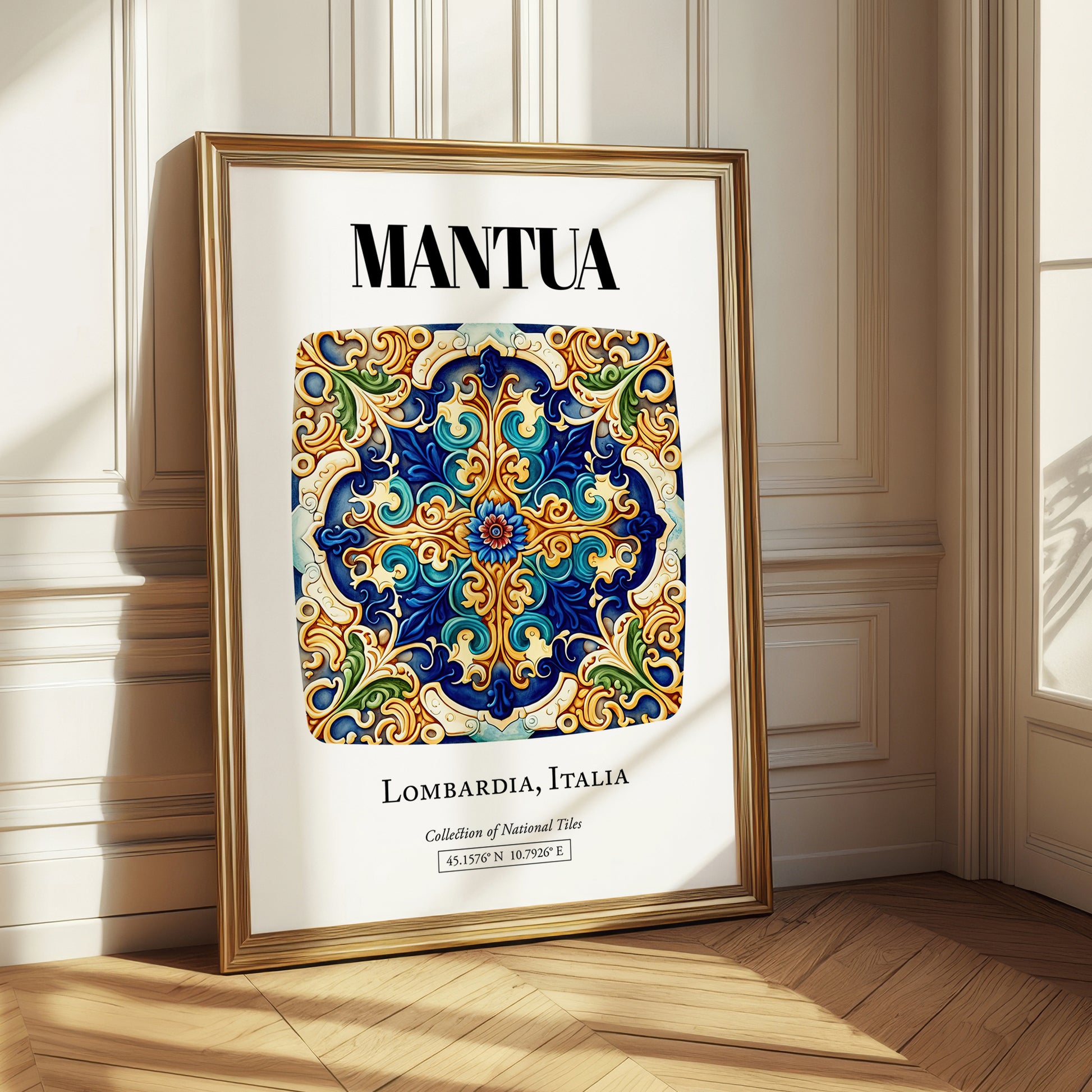 Mantua, Italy – Historic Cities Art Print, styled in a charming Paris street view