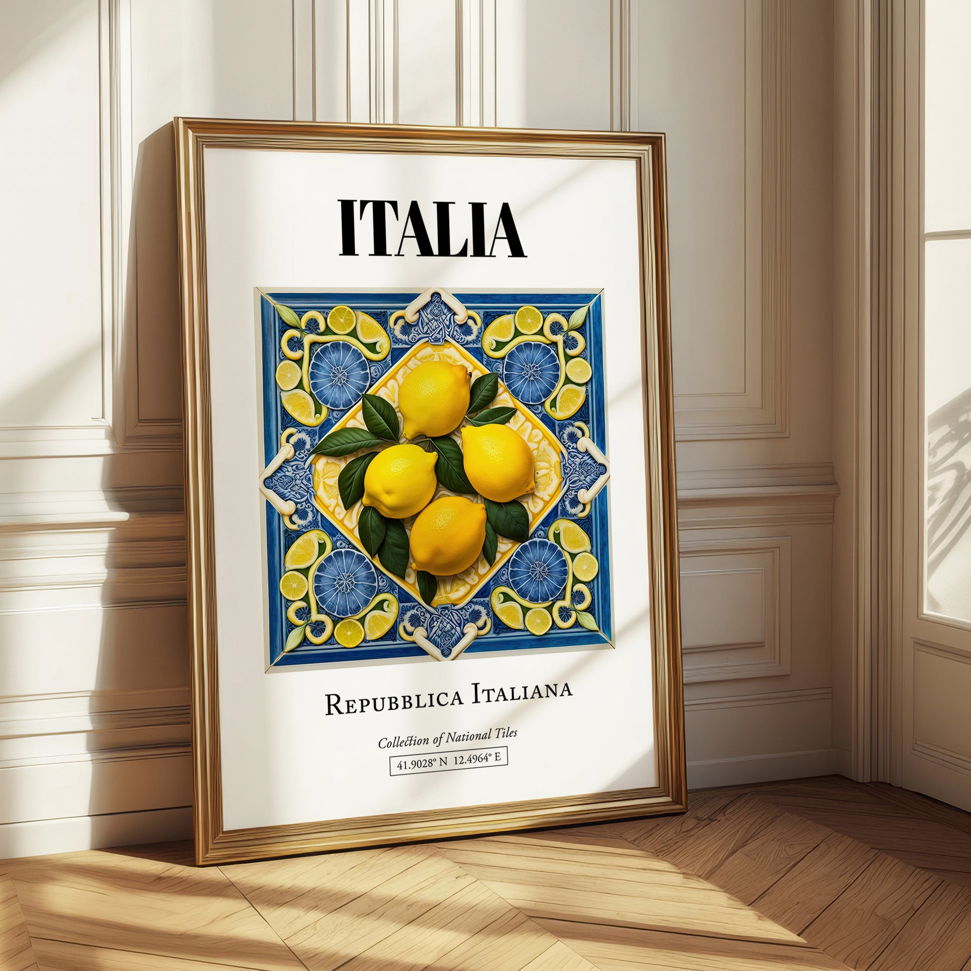 Italia, Repubblica Italiana – Travel Print, styled in a charming Paris street view