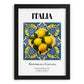 Italia, Repubblica Italiana – Travel Print, in sleek black frame