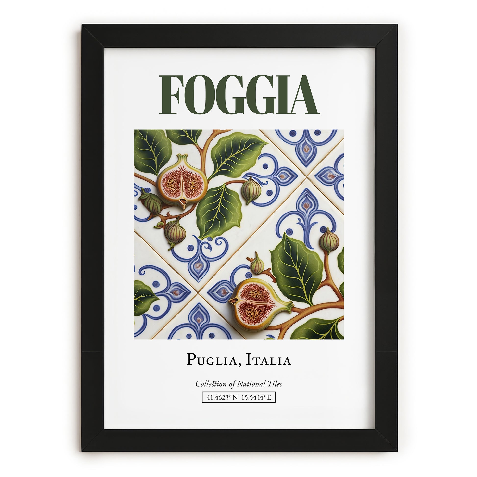 Foggia, Italy – Architectural Travel Art, in sleek black frame