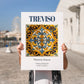 Treviso, Italy – Travel Destination Art, no-text version framed in wood