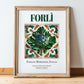Forlì, Italy – Travel Wall Decor, in wooden frame leaning on the floor