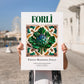 Forlì, Italy – Travel Wall Decor, no-text version framed in wood