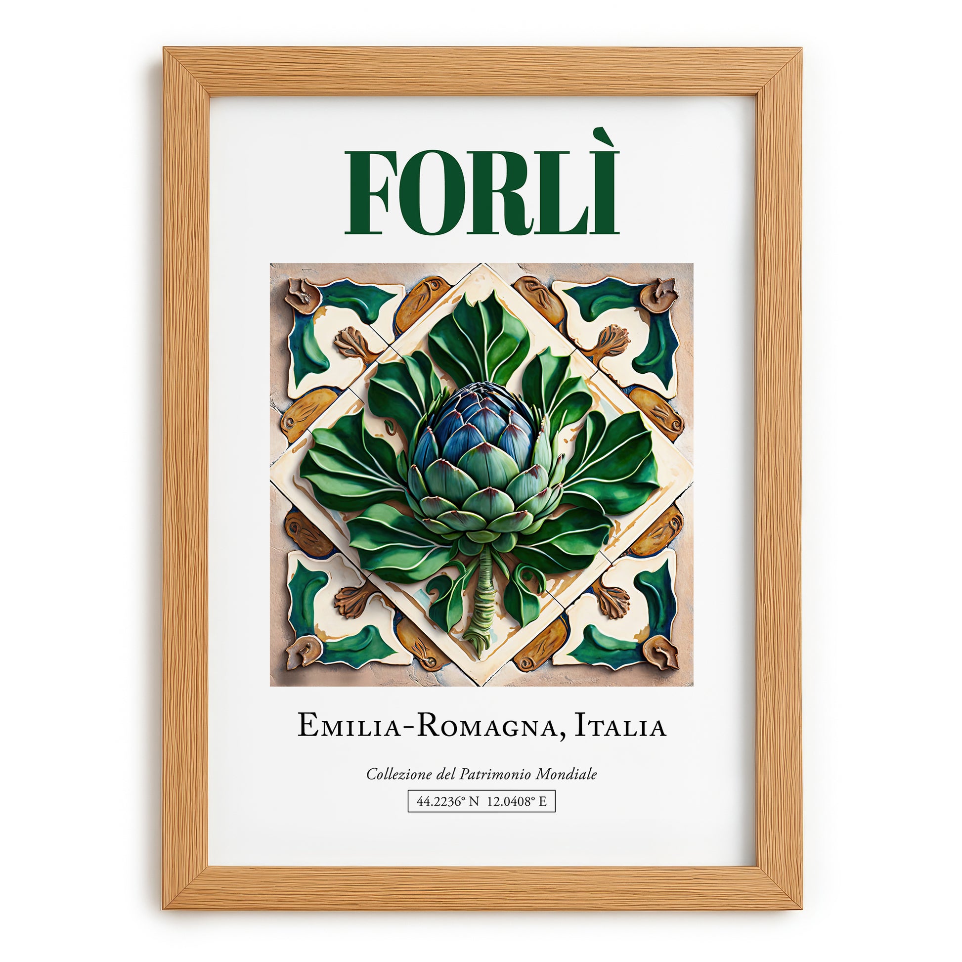 Forlì, Italy – Travel Wall Decor, set in oak frame