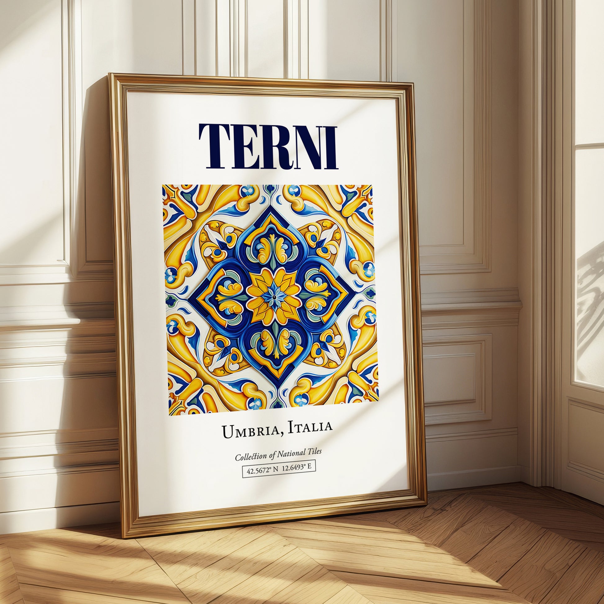 Terni, Italy – Illustrated Travel Poster, styled in a charming Paris street view