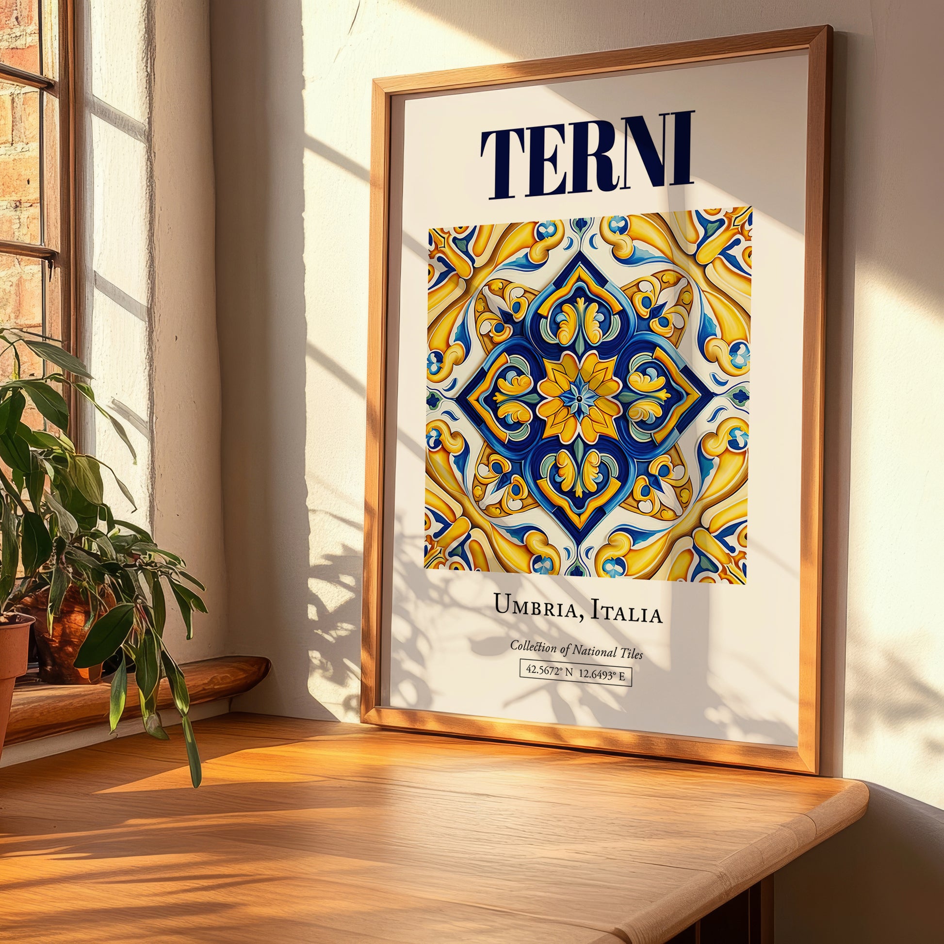 Terni, Italy – Illustrated Travel Poster, clean layout with no caption