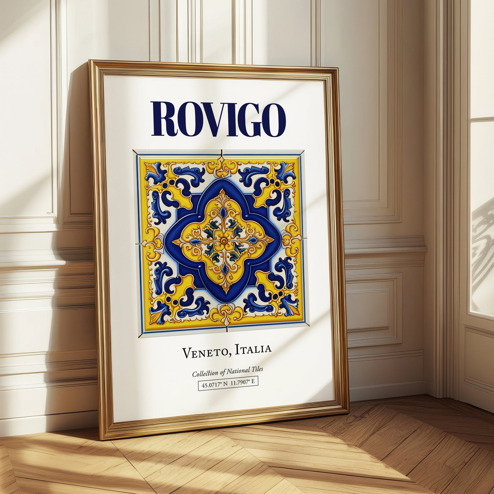 Rovigo, Italy – Travel Poster, styled in a charming Paris street view