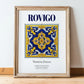 Rovigo, Italy – Travel Poster, in wooden frame leaning on the floor