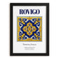 Rovigo, Italy – Travel Poster, in sleek black frame