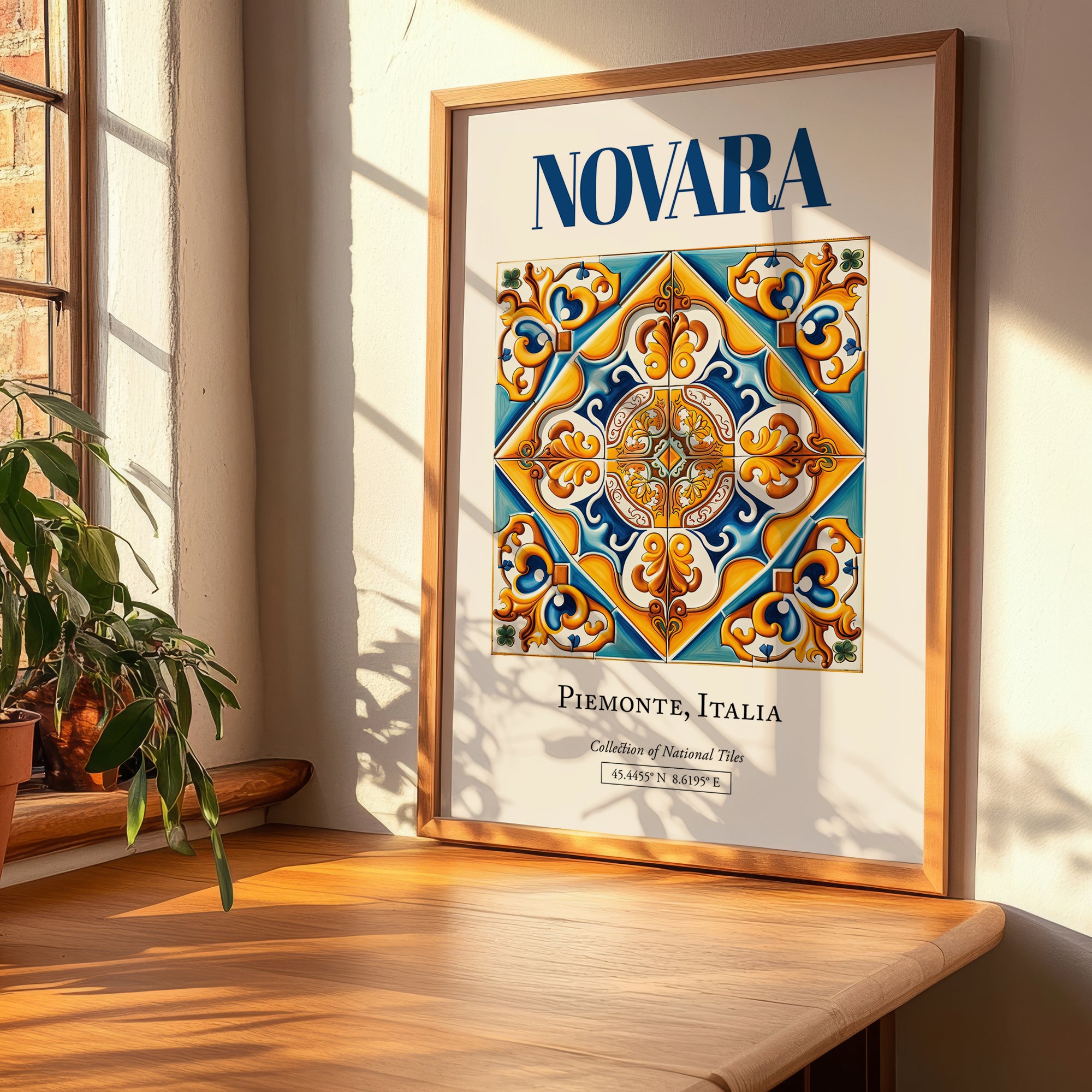 Novara, Italy – Away From Home Poster, clean layout with no caption