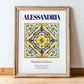 Alessandria, Italy – Travel Wall Decor, in wooden frame leaning on the floor
