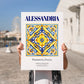 Alessandria, Italy – Travel Wall Decor, no-text version framed in wood