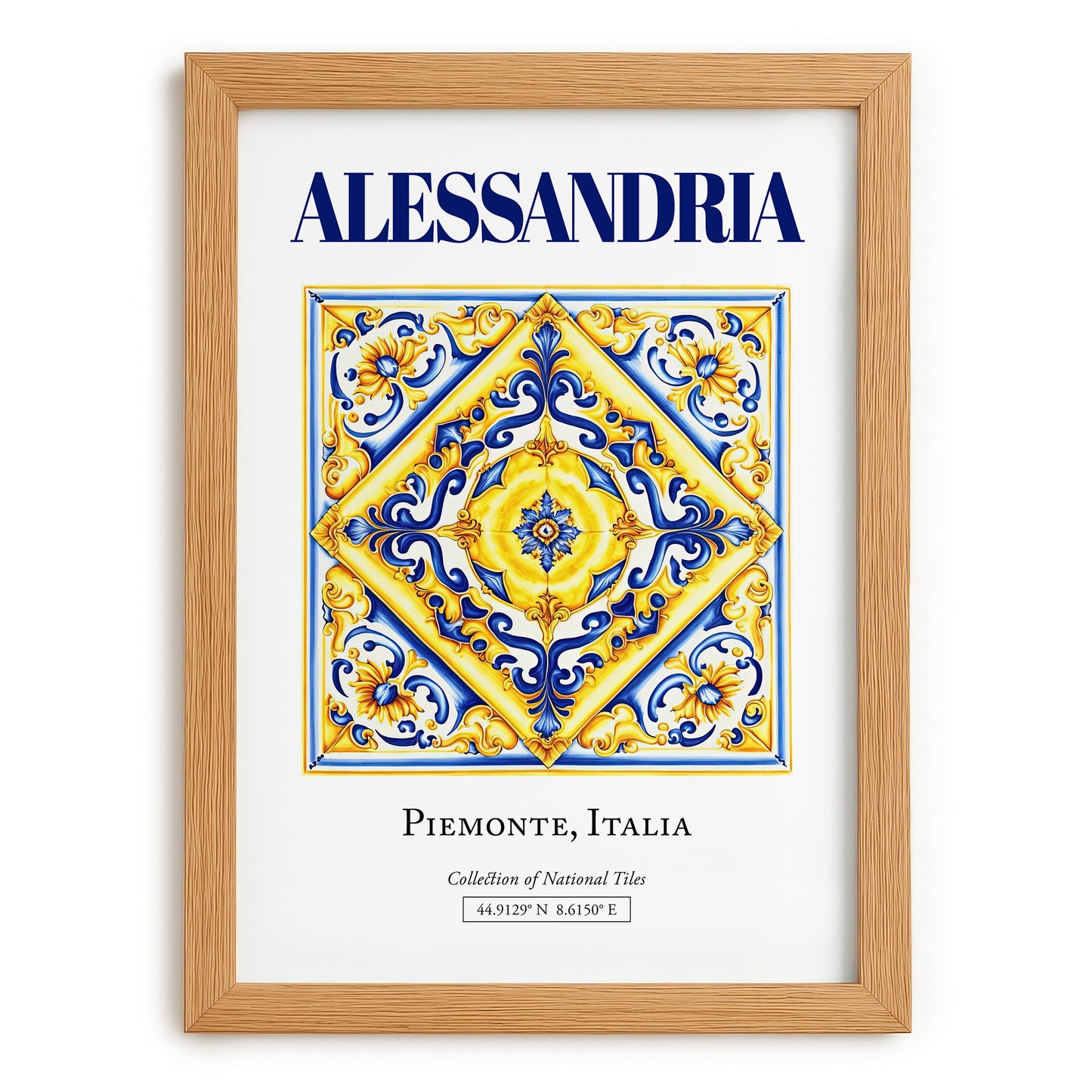 Alessandria, Italy – Travel Wall Decor, set in oak frame