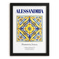 Alessandria, Italy – Travel Wall Decor, in sleek black frame