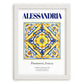 Alessandria, Italy – Travel Wall Decor, placed in minimal white frame