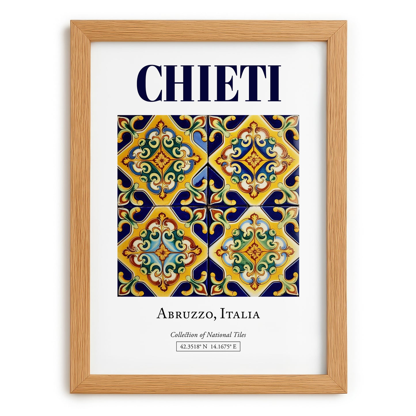 Chieti, Italy – Wanderlust-Inspired Poster, set in oak frame