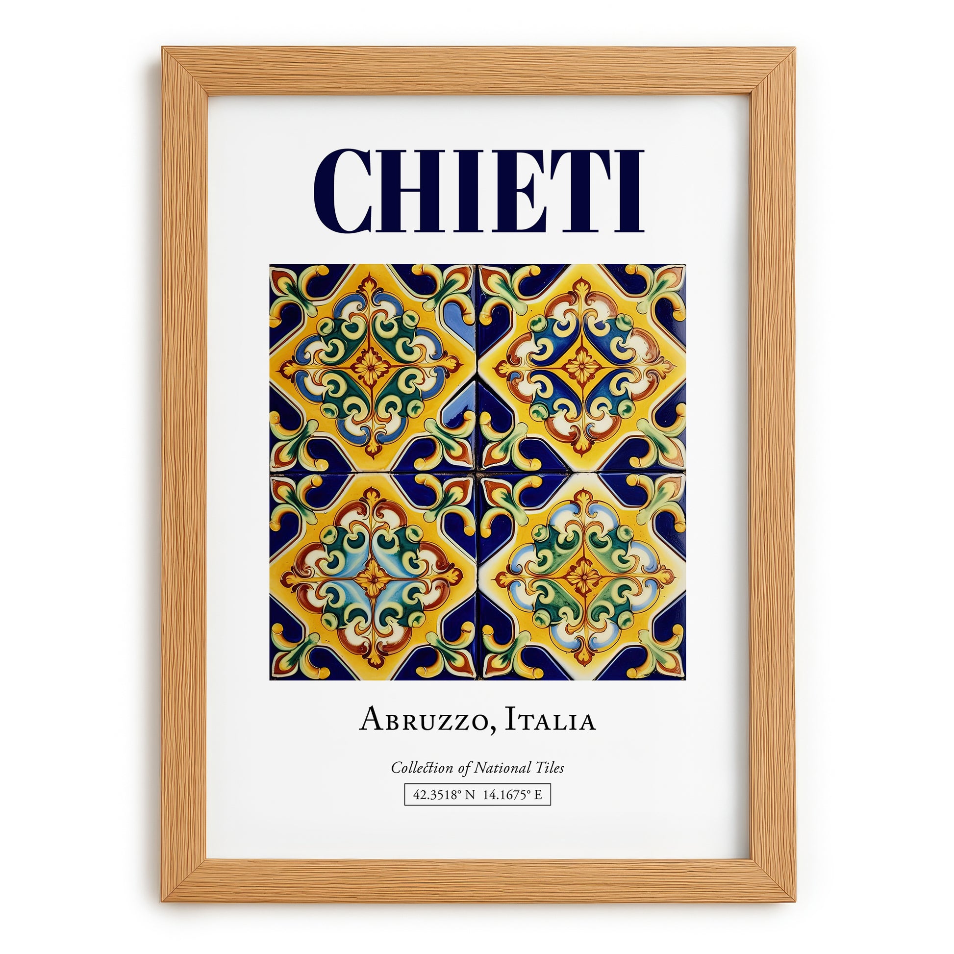 Chieti, Italy – Wanderlust-Inspired Poster, set in oak frame