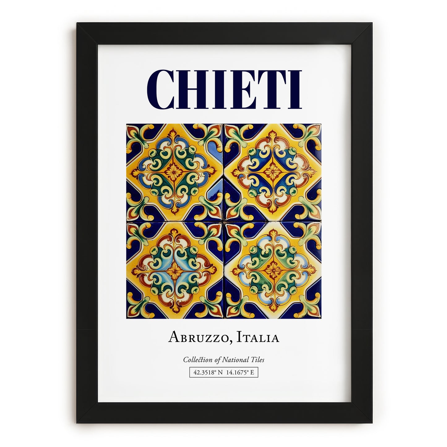 Chieti, Italy – Wanderlust-Inspired Poster, in sleek black frame