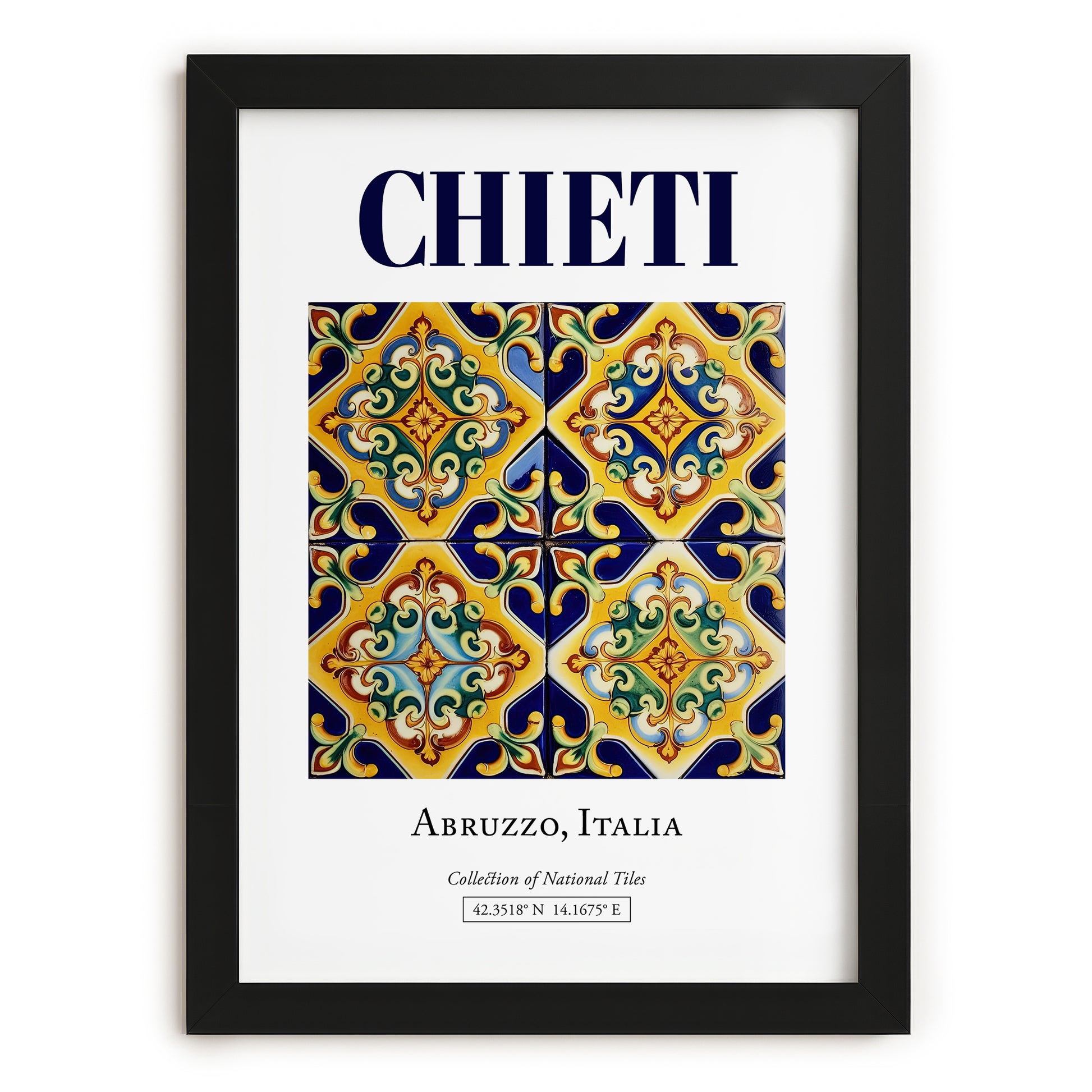 Chieti, Italy – Wanderlust-Inspired Poster, in sleek black frame