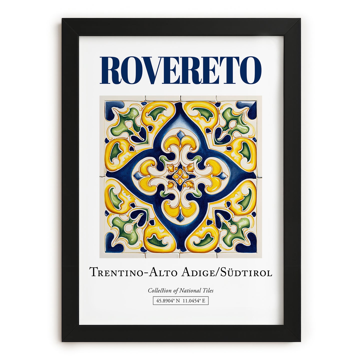 Rovereto, Italy – Dream Destination Decor, in sleek black frame
