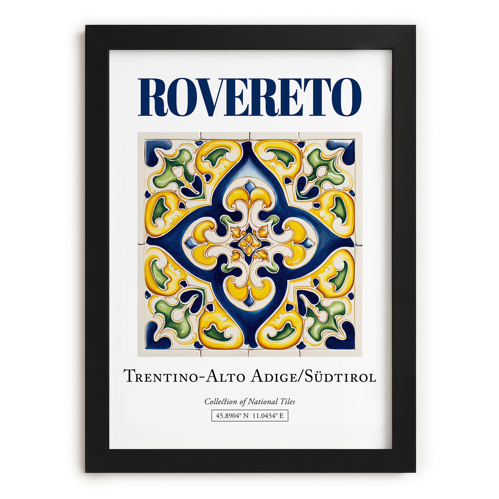 Rovereto, Italy – Dream Destination Decor, in sleek black frame