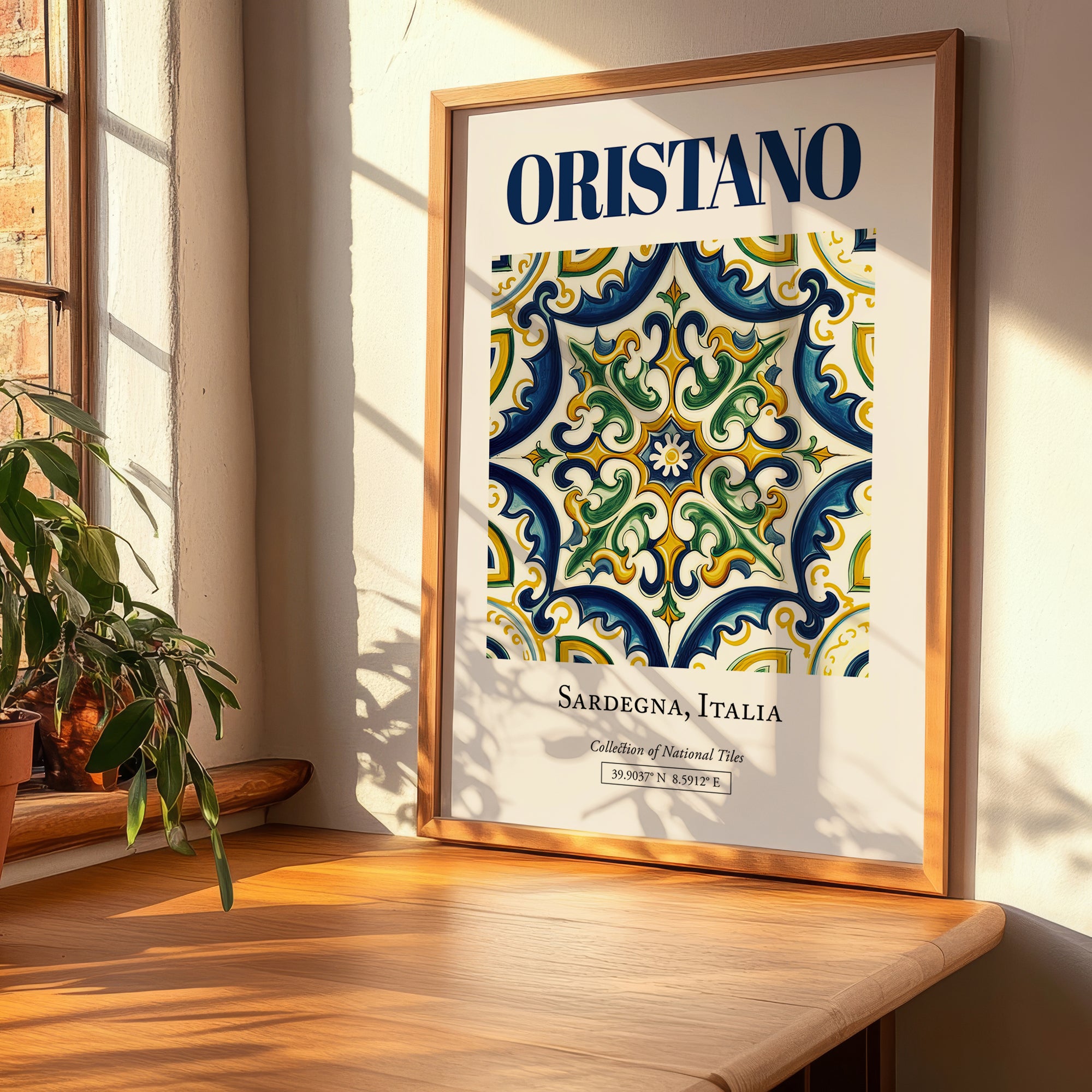Oristano, Italy – Travel Print, clean layout with no caption
