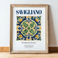 Savigliano, Italy – Travel Print, in wooden frame leaning on the floor