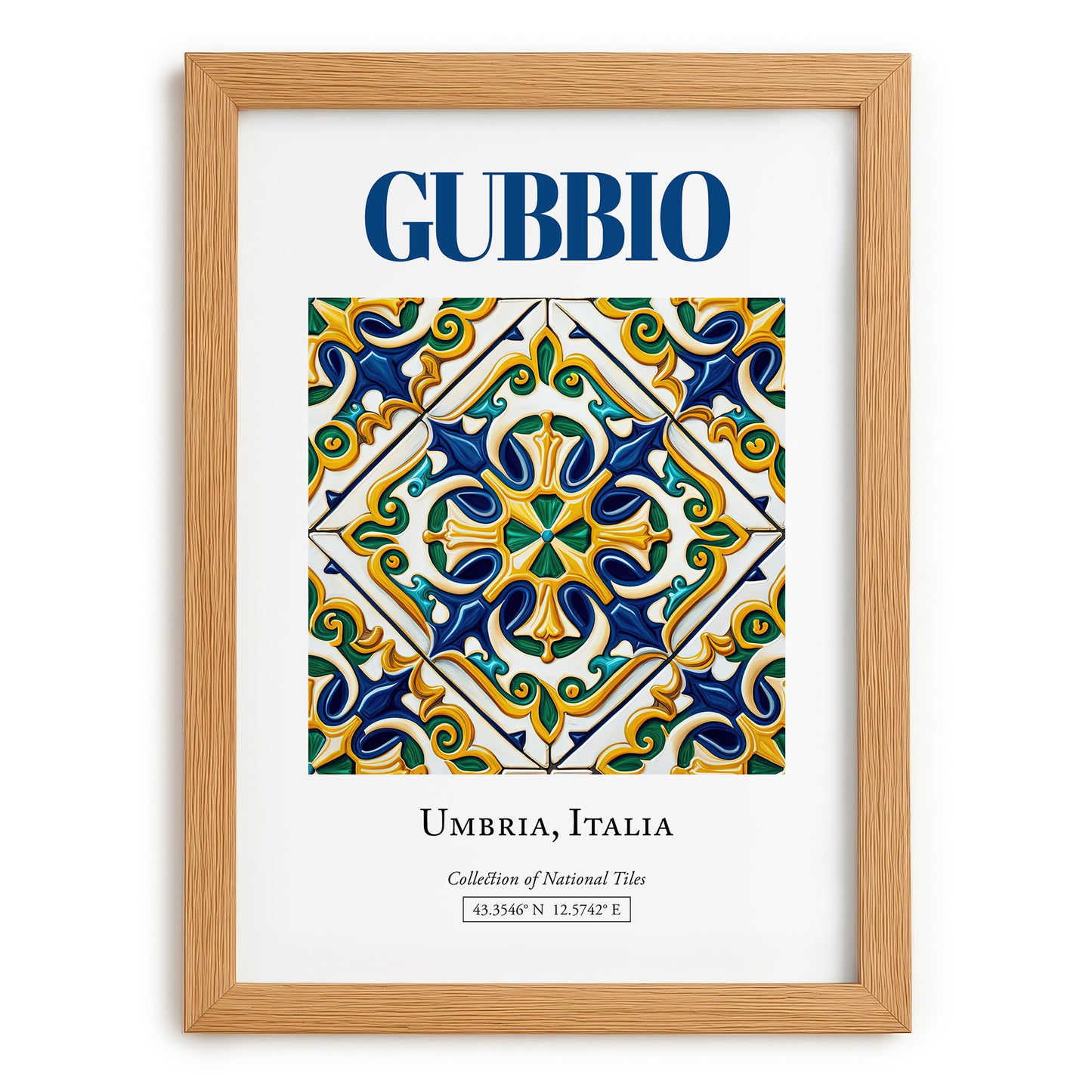 Gubbio, Italy – Travel Wall Art, set in oak frame