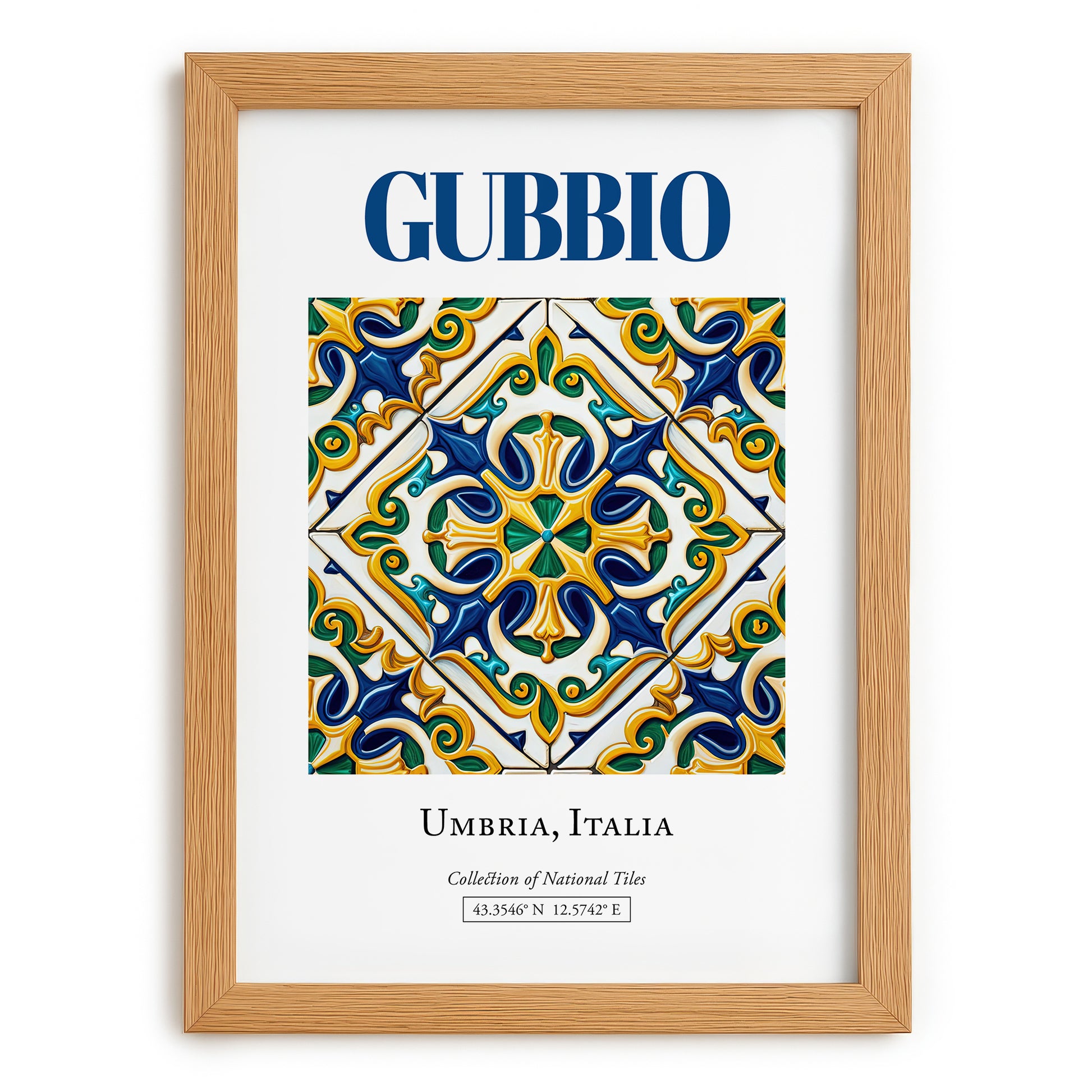 Gubbio, Italy – Travel Wall Art, set in oak frame