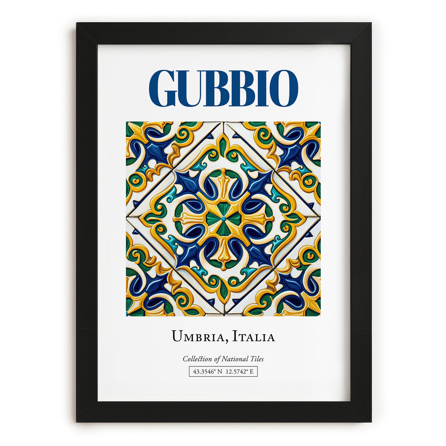 Gubbio, Italy – Travel Wall Art, in sleek black frame