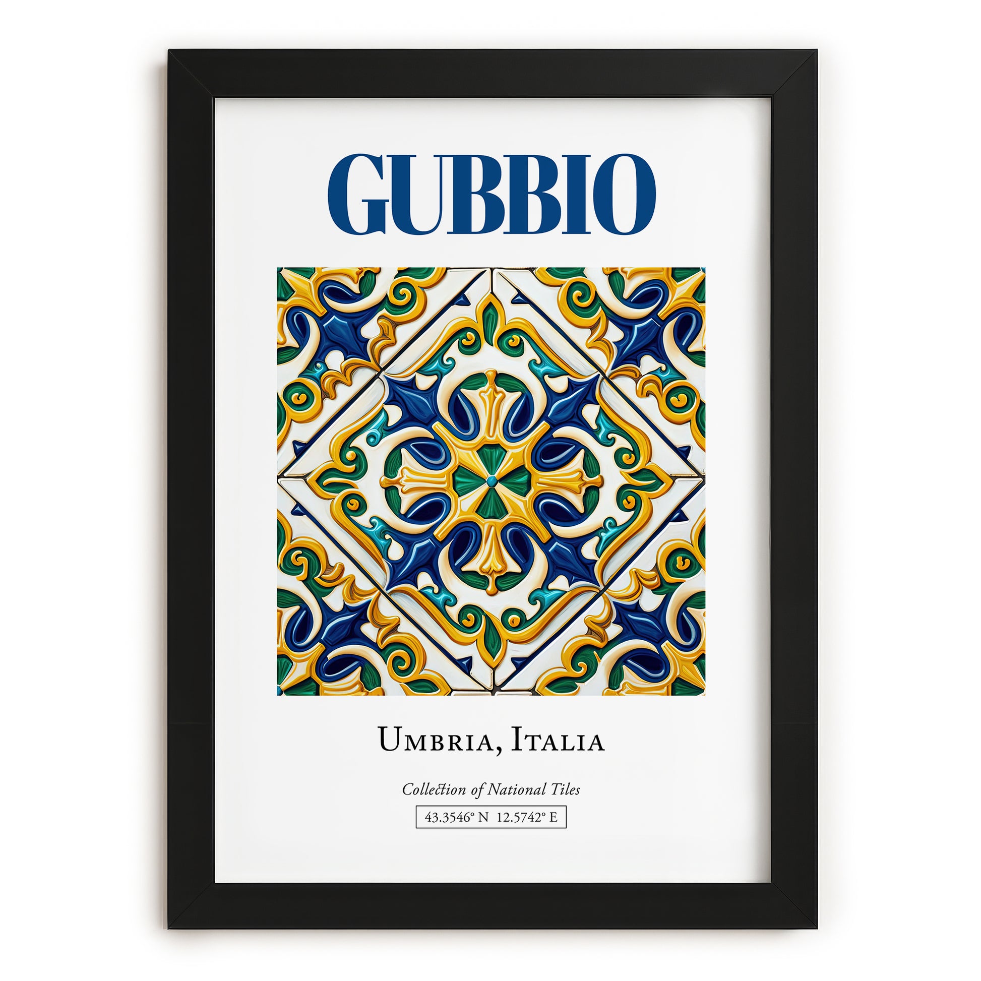 Gubbio, Italy – Travel Wall Art, in sleek black frame