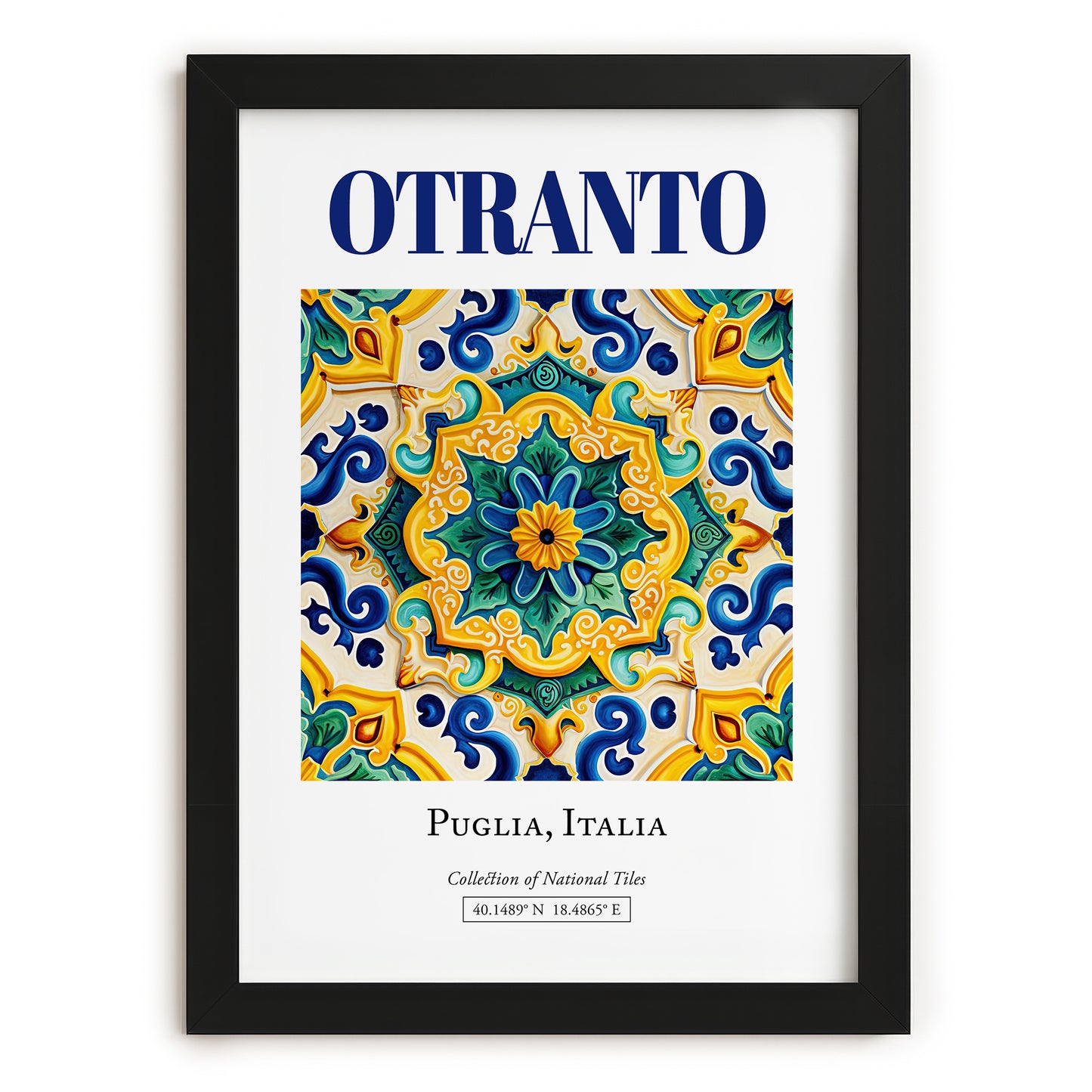 Otranto, Italy – Travel Print, in sleek black frame