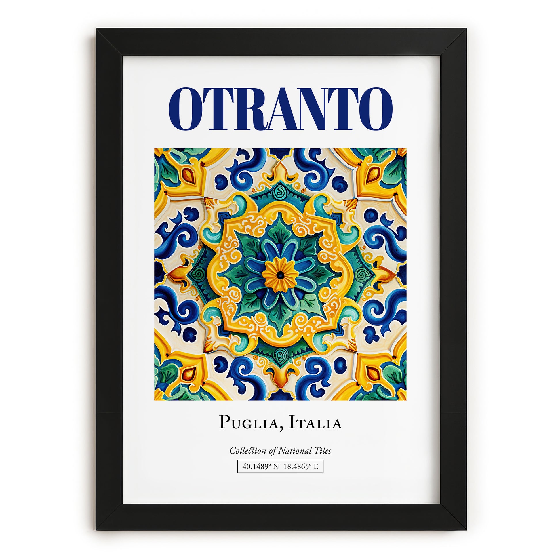 Otranto, Italy – Travel Print, in sleek black frame