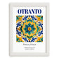 Otranto, Italy – Travel Print, placed in minimal white frame