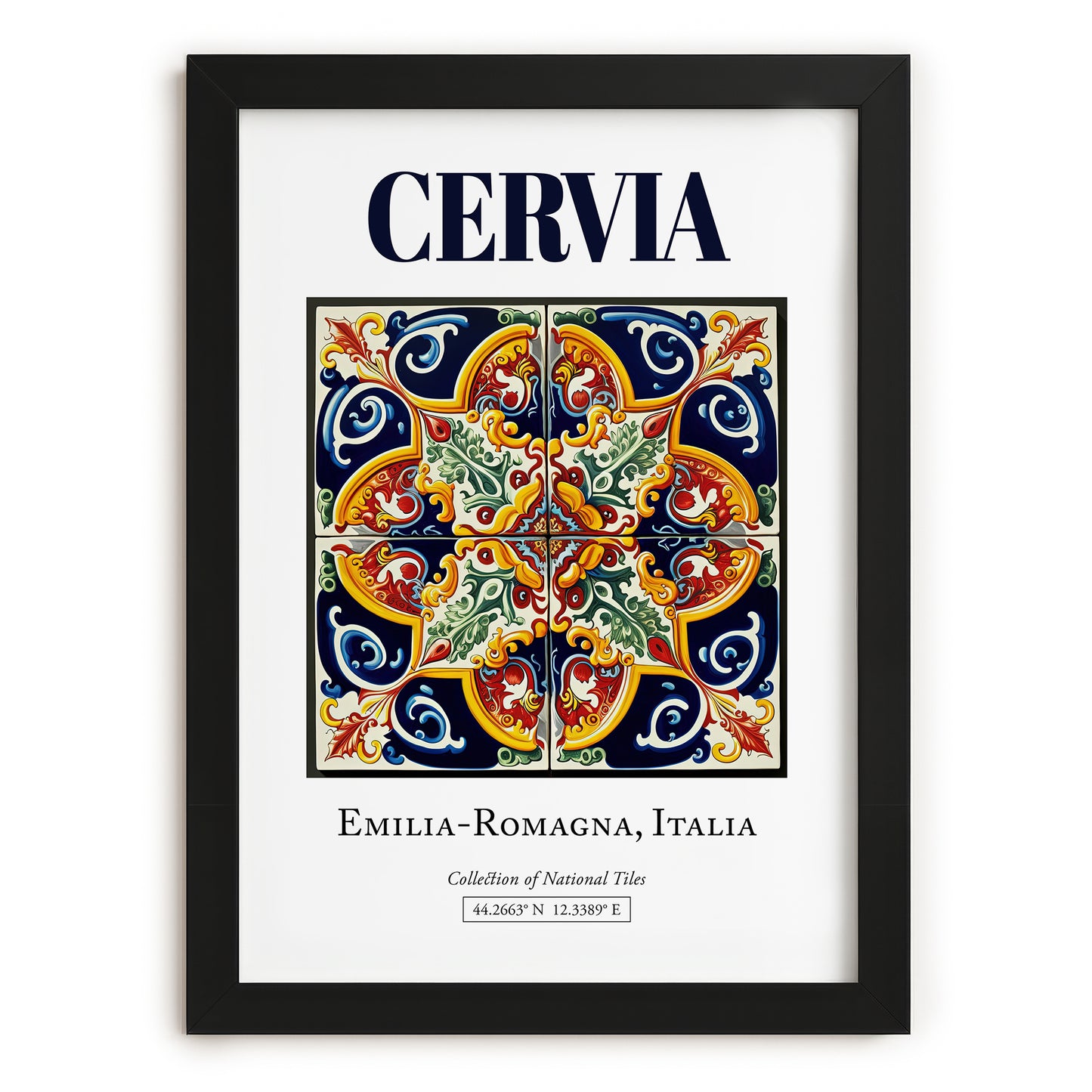 Cervia, Italy – Travel Print, in sleek black frame