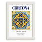 Cortona, Italy – Cityscape Wall Art, placed in minimal white frame