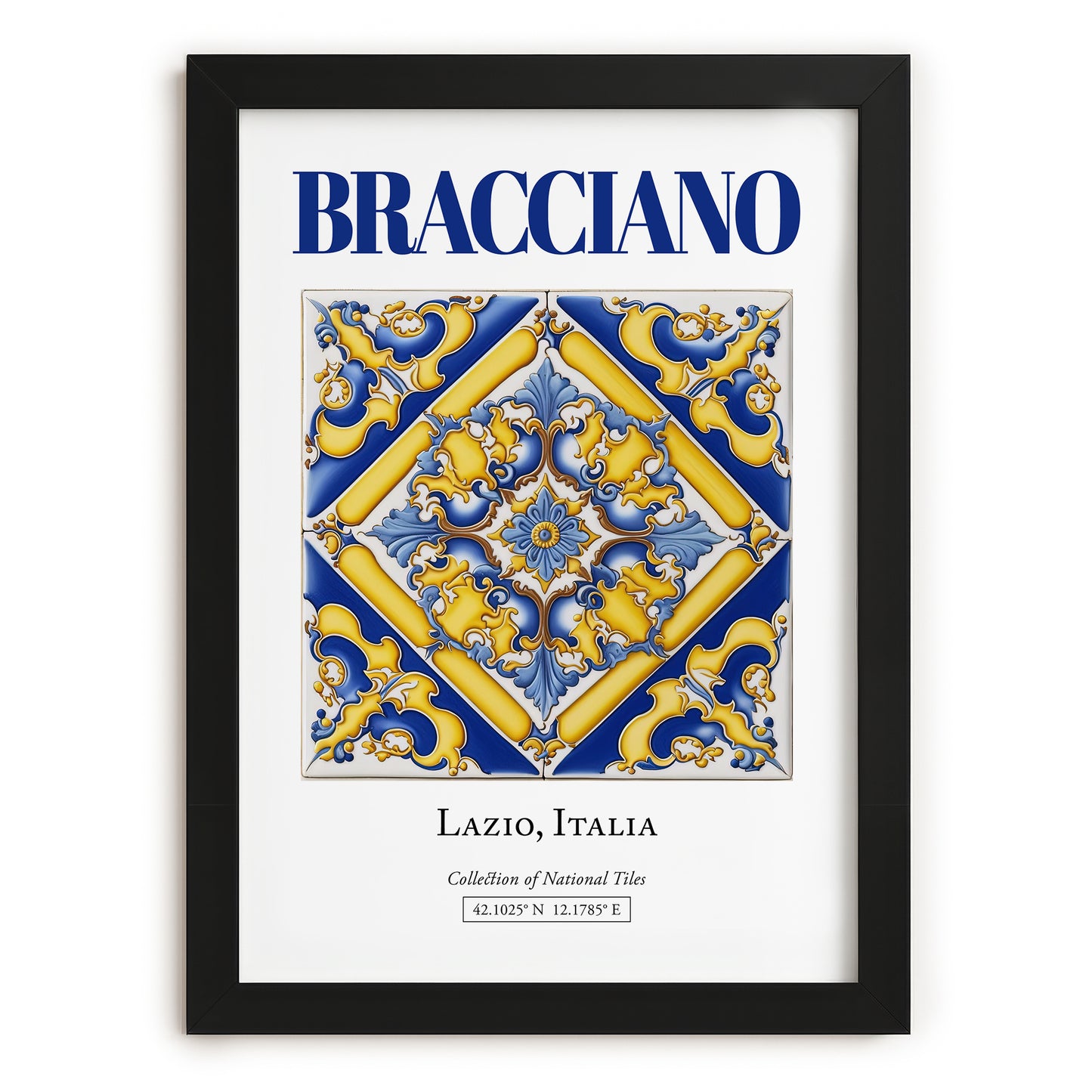 Bracciano, Italy – World Travel Art, in sleek black frame